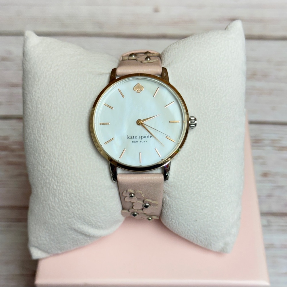 Kate Spade New York KSW1513 Metro White Dial Pink Leather Strap Women's … - Picture 3 of 6